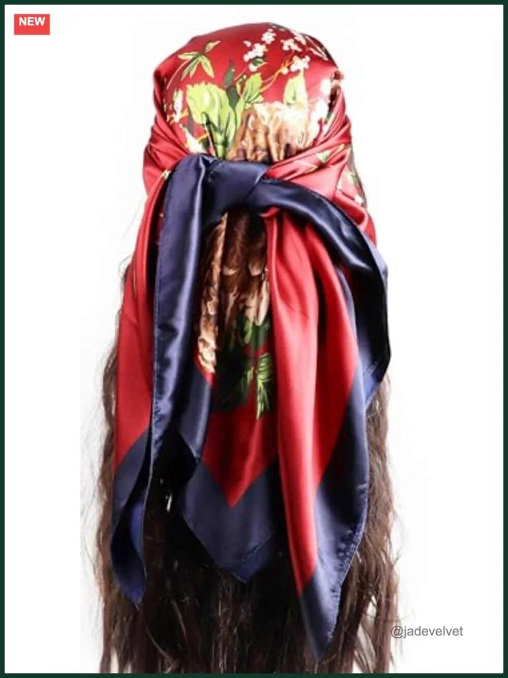 35x35 Satin Hair Scarf for Women Silk Like Square Bandana